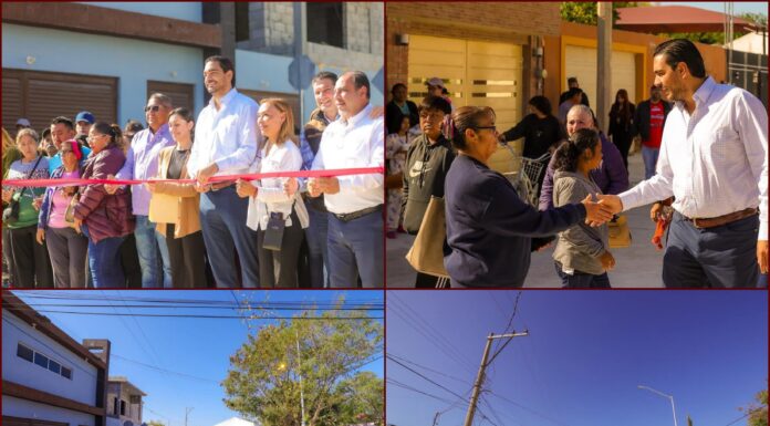 Alcalde inaugura pavimentación hidráulica en la calle Chiapas