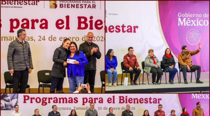 Claudia Sheinbaum entrega apoyos federales en Reynosa