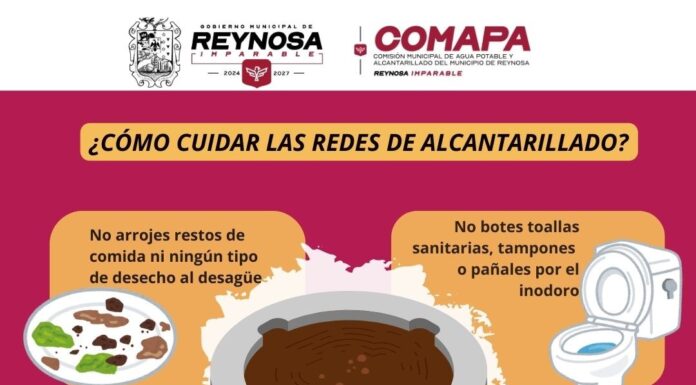 Exhorta COMAPA a cuidar las redes de alcantarillado
