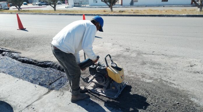 Imparable programa de rehabilitación asfáltica en Reynosa