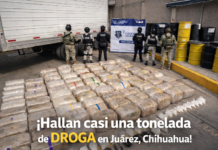 Detienen a conductor con casi una tonelada de droga durante revisión federal