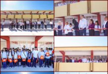Carlos Peña inaugura Secundaria 17 en Reynosa