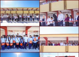 Carlos Peña inaugura Secundaria 17 en Reynosa