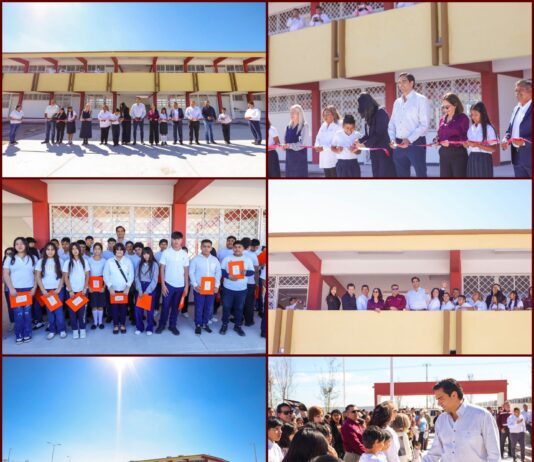 Carlos Peña inaugura Secundaria 17 en Reynosa