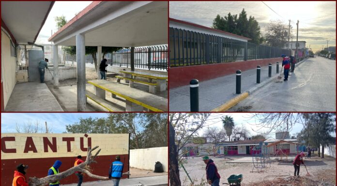 Carlos Peña refuerza limpieza en escuelas