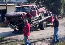 Tren embiste camioneta en el centro de Altamira y deja un lesionado leve