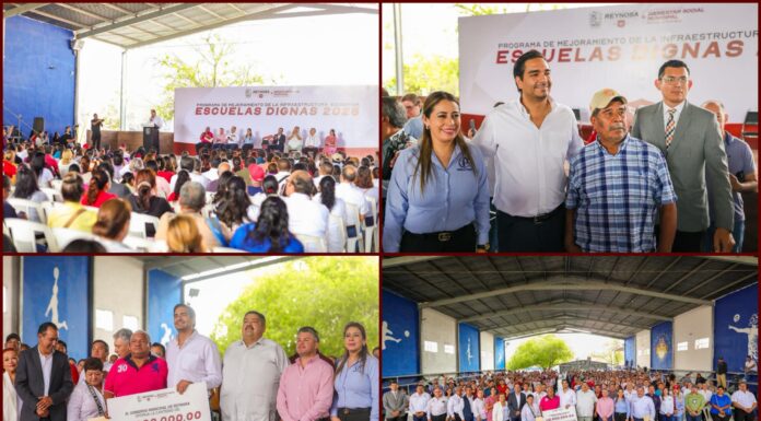 Escuelas Dignas 2026 suma 200 intendentes en Reynosa