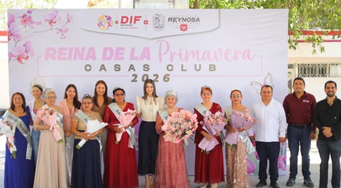 Corona DIF-Reynosa a Reina de la Primavera 2026 en Casas Club del Adulto Mayor