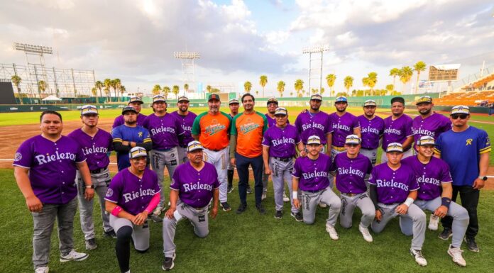 Celebran aficionados Beisbol Profesional con Carlos Peña Ortiz el 277 Aniversario de la Fundación de Reynosa