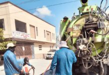 Realizó COMAPA Reynosa mantenimiento sanitario en Balcones de Alcalá