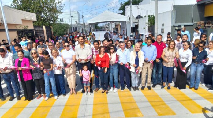 Inauguran calle Nuevo Laredo con concreto hidráulico
