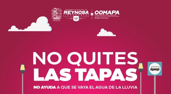 Exhorta COMAPA Reynosa a no retirar tapas de alcantarillas