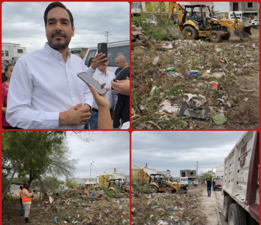 Reynosa refuerza limpieza y sanciona tiradero de basura