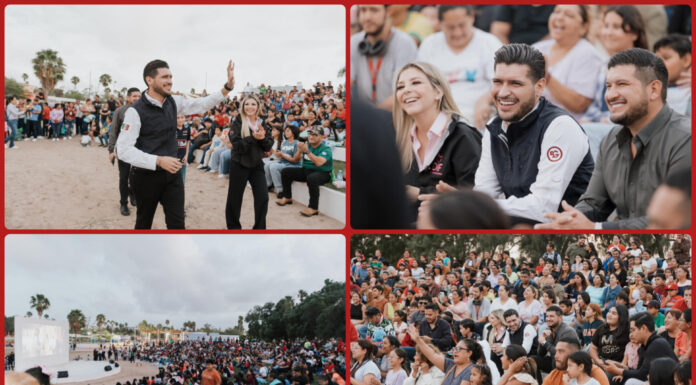 Cine al aire libre en Parque El Laguito reúne a familias en Matamoros