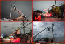 Refuerzan alumbrado público en colonias de Reynosa