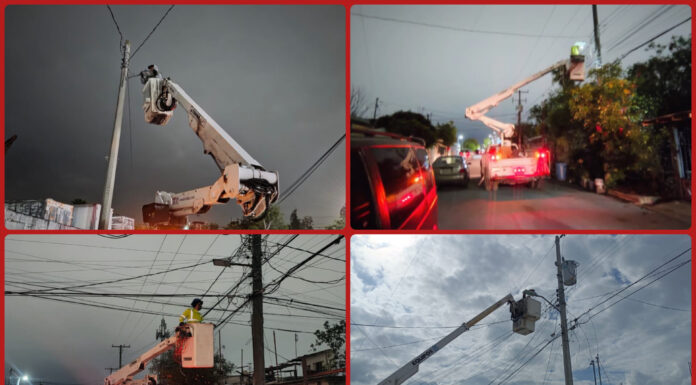 Refuerzan alumbrado público en colonias de Reynosa