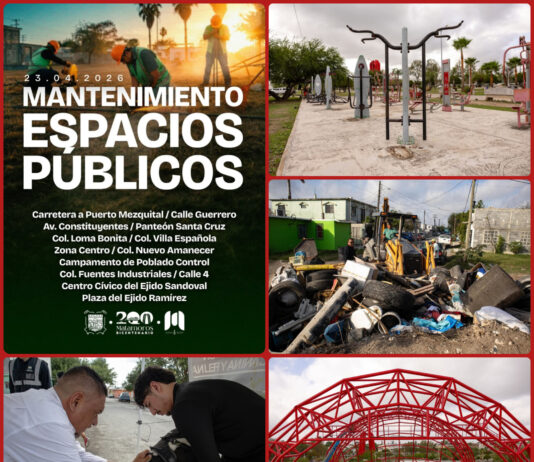Impulsan rehabilitación de espacios públicos y servicios comunitarios en Matamoros