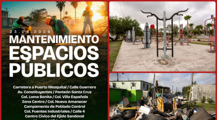 Impulsan rehabilitación de espacios públicos y servicios comunitarios en Matamoros