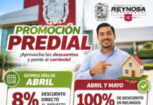 Reynosa mantiene descuentos en Predial en abril