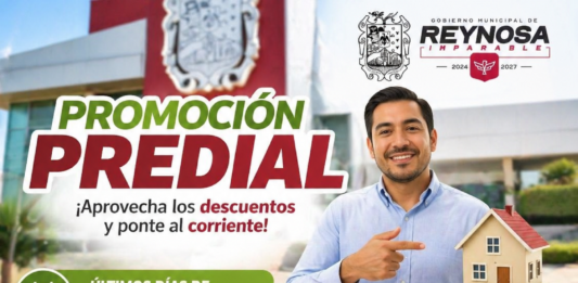 Reynosa mantiene descuentos en Predial en abril