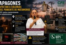 Apagones continúan afectando a colonias del poniente de Matamoros