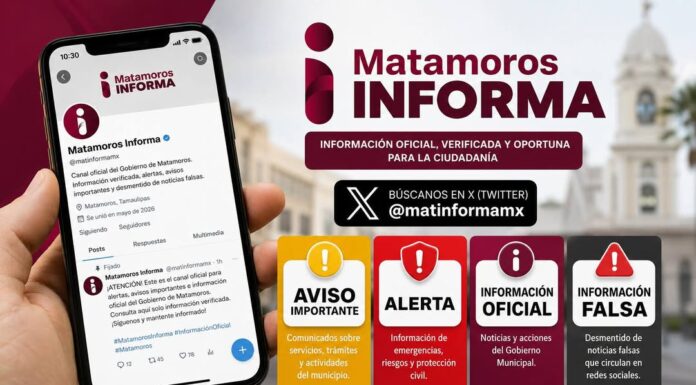 Matamoros lanza plataforma oficial para combatir desinformación y emitir alertas ciudadanas