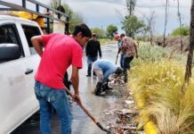 Mantiene COMAPA Reynosa limpieza de pluviales en distintos sectores de la ciudad
