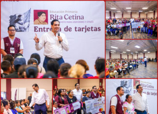 Carlos Peña Ortiz entrega tarjetas Rita Cetina