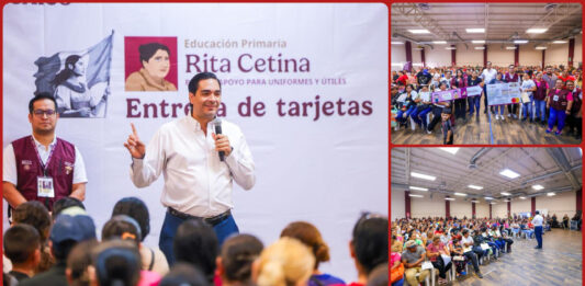 Carlos Peña Ortiz entrega tarjetas Rita Cetina