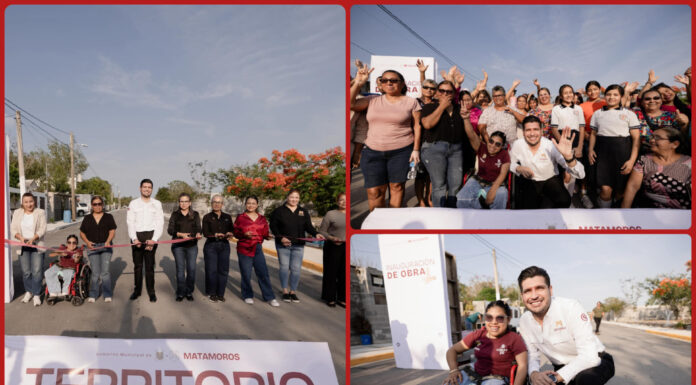 Pavimentación en Matamoros mejora movilidad vecinal
