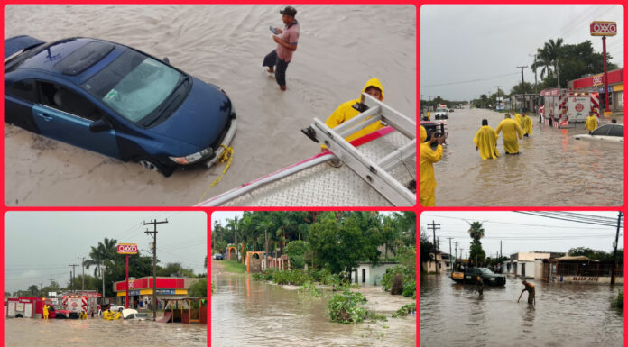 Lluvias provocan deslaves, inundaciones y activación del Plan DN-III-E en Tamaulipas