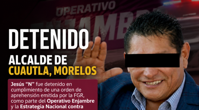 DETIENEN A ALCALDE DE CUAUTLA EN OPERATIVO FEDERAL