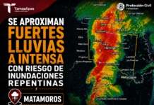 ALERTA POR LLUVIAS INTENSAS EN MATAMOROS