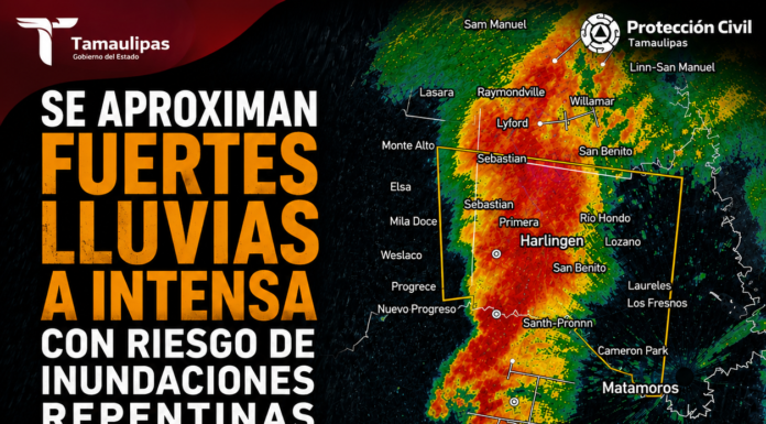 ALERTA POR LLUVIAS INTENSAS EN MATAMOROS