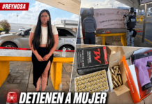 MUJER ES DETENIDA CON MÁS DE 100 CARTUCHOS EN PUENTE INTERNACIONAL DE REYNOSA