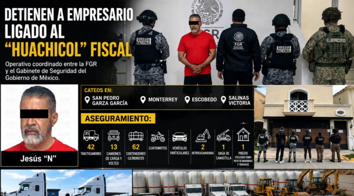 Detienen en Nuevo León a empresario investigado por presuntos vínculos con red de tráfico de hidrocarburos