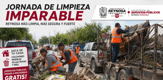 Reynosa inicia jornada de limpieza y descacharre en la colonia Jacinto López