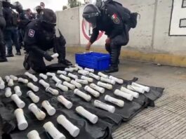 Aseguran 59 artefactos explosivos durante operativo en la caseta de Tlalpan