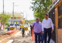 Supervisó Carlos Peña Ortiz rehabilitación de colector sanitario en la colonia Hidalgo