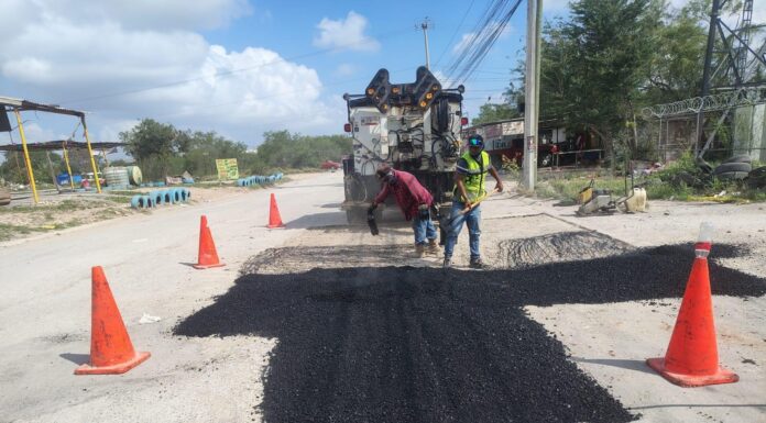Avanza campaña intensiva de bacheo del Gobierno de Carlos Peña Ortiz en Reynosa