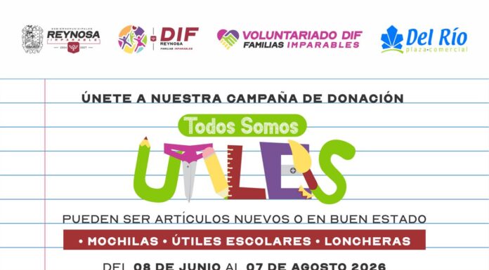 Invita DIF-Reynosa a sumarse a la campaña “Todos Somos Útiles