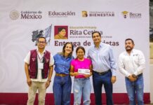Encabezó Carlos Peña Ortiz entrega de tarjetas de Becas Rita Cetina en Reynosa