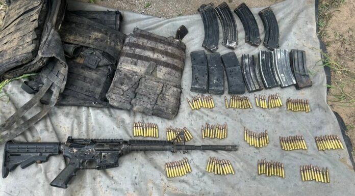 Asegura Ejército armamento, vehículos y un artefacto para RPG en operativos en Tamaulipas