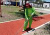 Devuelve Carlos Peña Ortiz vida y color a la plaza de Congregación Garza con trabajo de rehabilitación