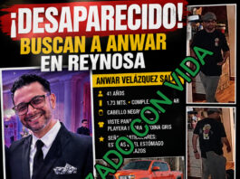 Localizan con vida a Anwar Velázquez Salas; continúa investigación para esclarecer su desaparición en Reynosa