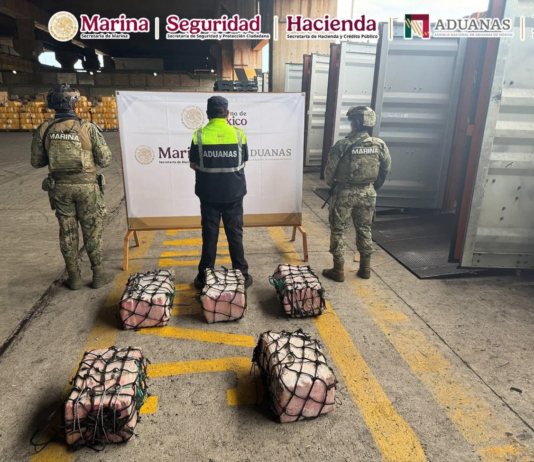 Aseguran 137 kilos de presunta cocaína en puerto de Lázaro Cárdenas; detienen a cinco extranjeros
