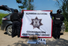 Aseguran camioneta con más de nueve kilogramos de presunta marihuana y ponchallantas en Díaz Ordaz