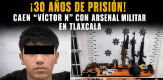 Condenan a más de 30 años de prisión a hombre detenido con arsenal militar en Tlaxcala