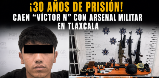 Condenan a más de 30 años de prisión a hombre detenido con arsenal militar en Tlaxcala