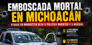 Emboscada en Nahuatzen deja cinco policías muertos; despliegan operativo en la Meseta Purépecha